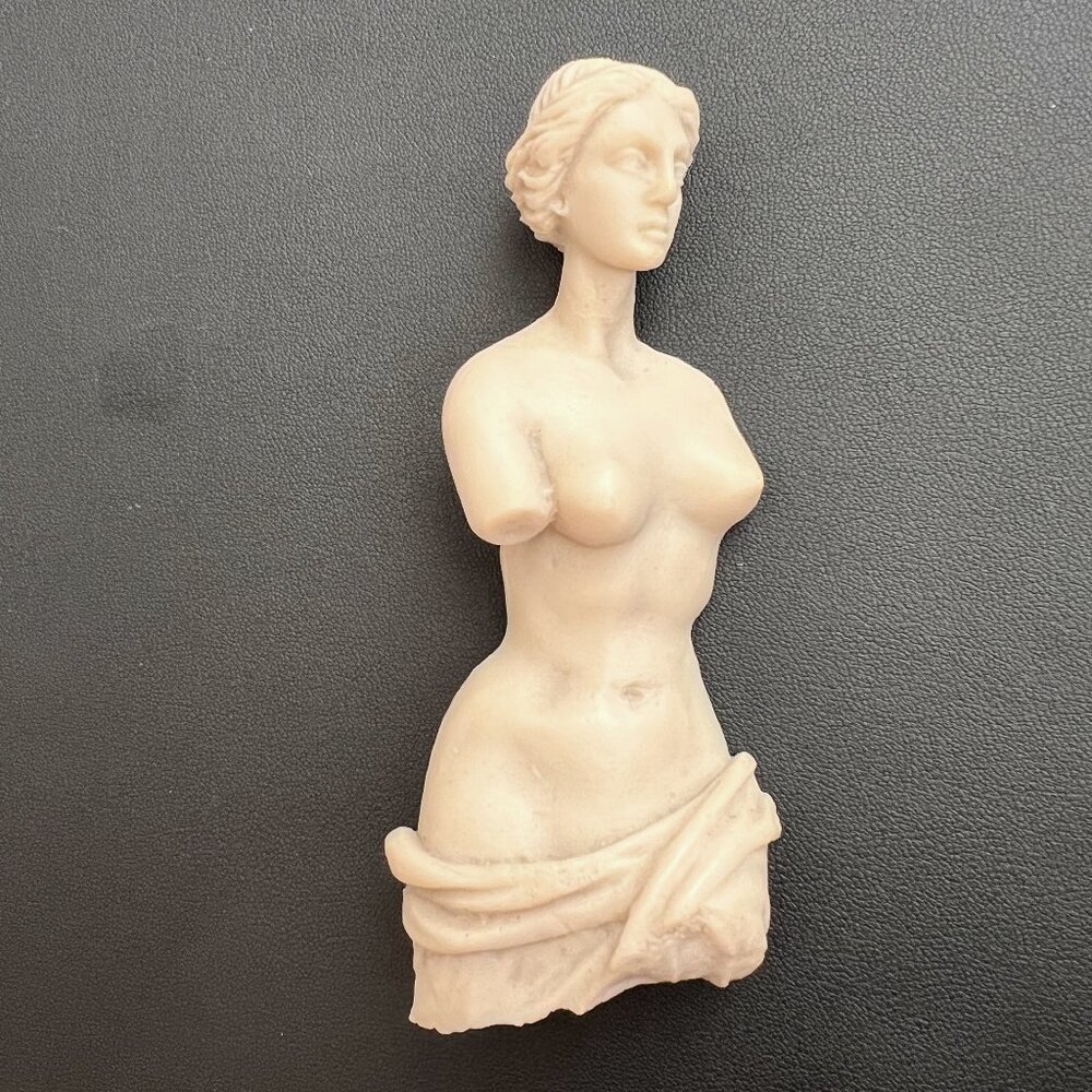 FABULOUS French Artisan Sculpture RARE Brooch, 80s Marie Rancillac Female Statue - Picture 2 of 7